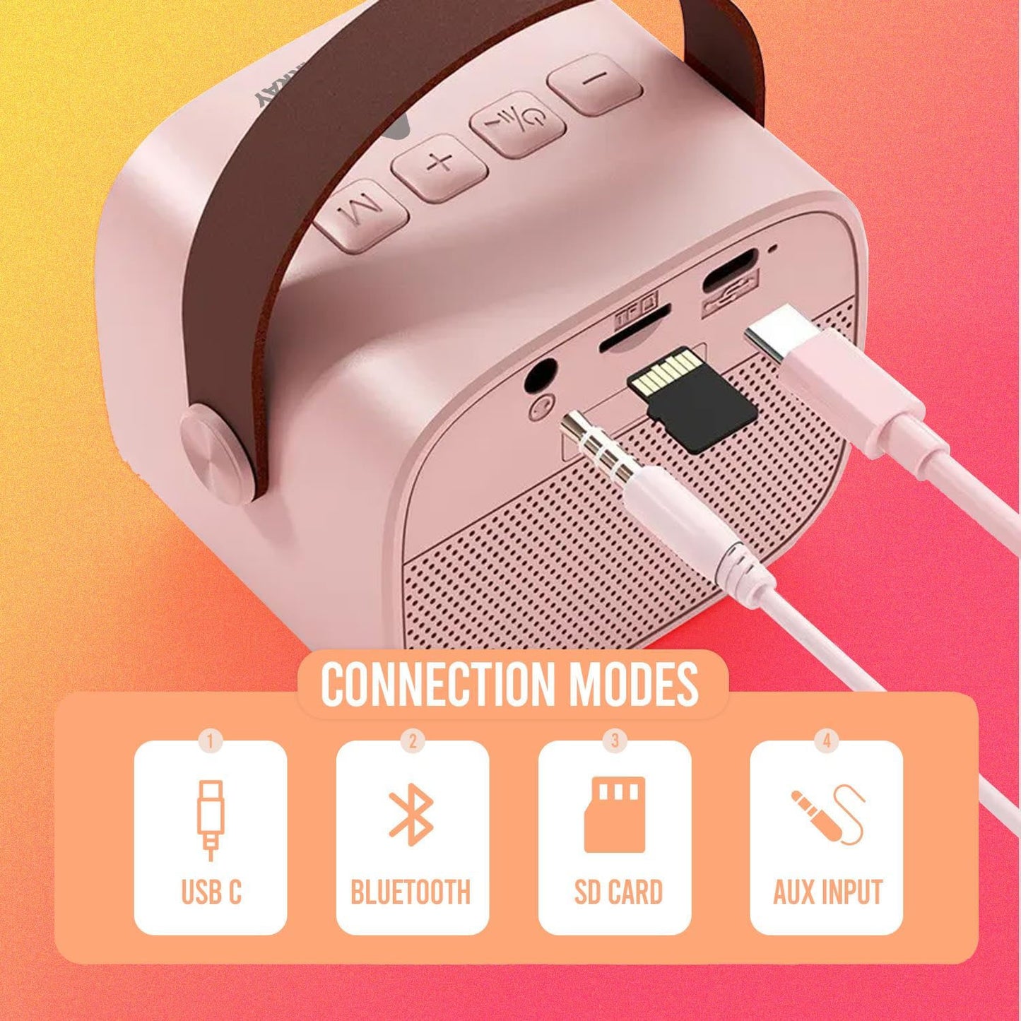 B Grade Portable Karaoke Speaker (1 Set)