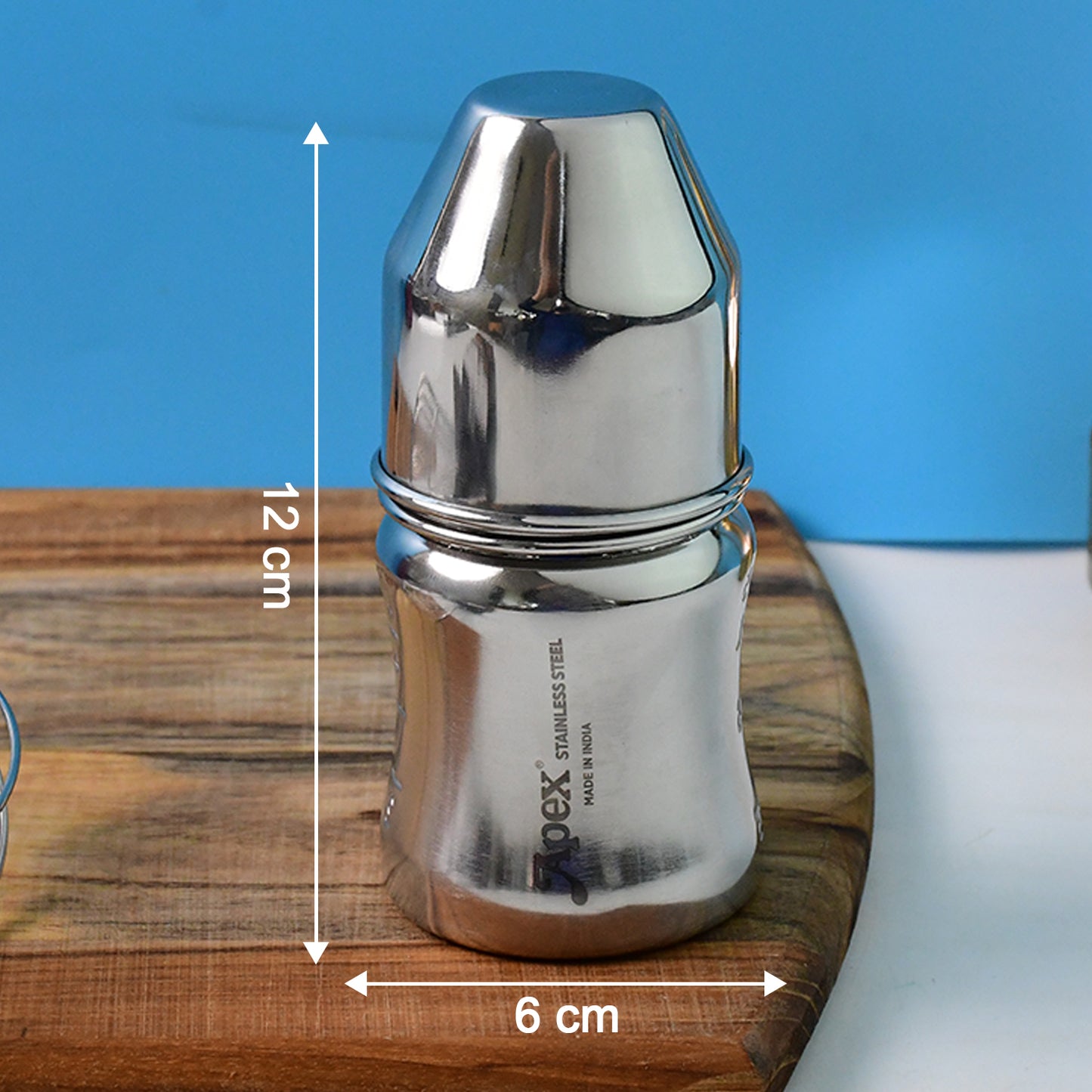 Apex Premium Stainless Steel Baby Feeding Bottle (125 Ml  1 Pc)