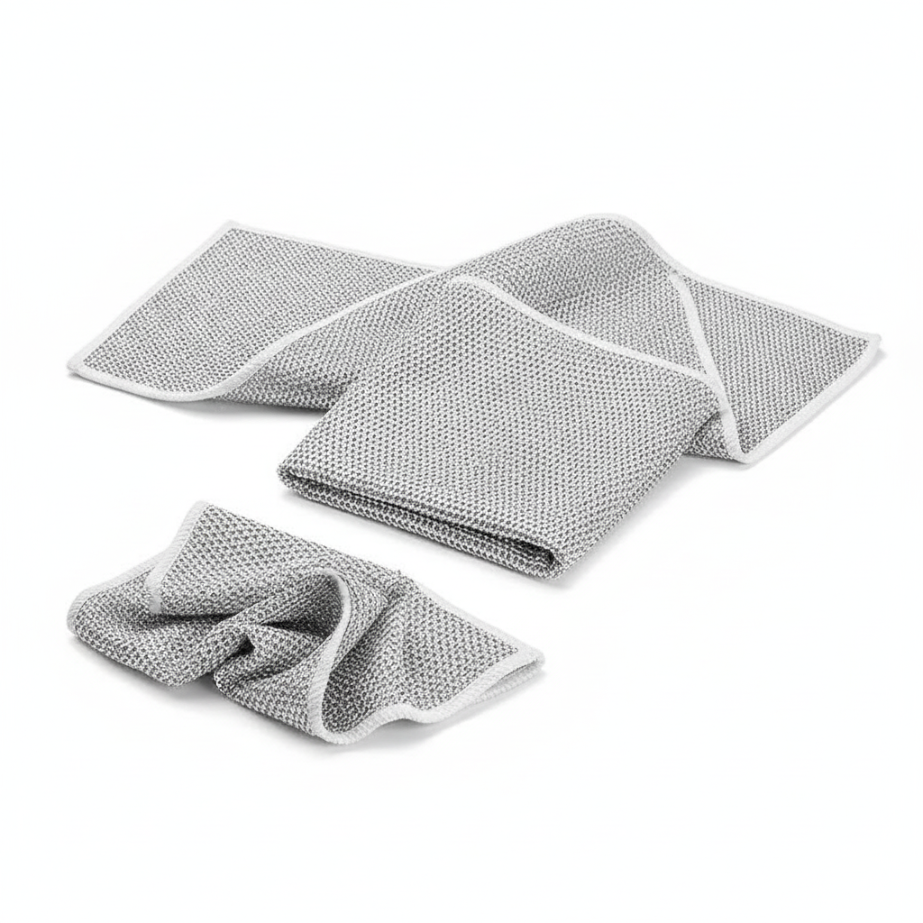 Multipurpose wire dishwashing wiping rags for wet and dry pack of 10